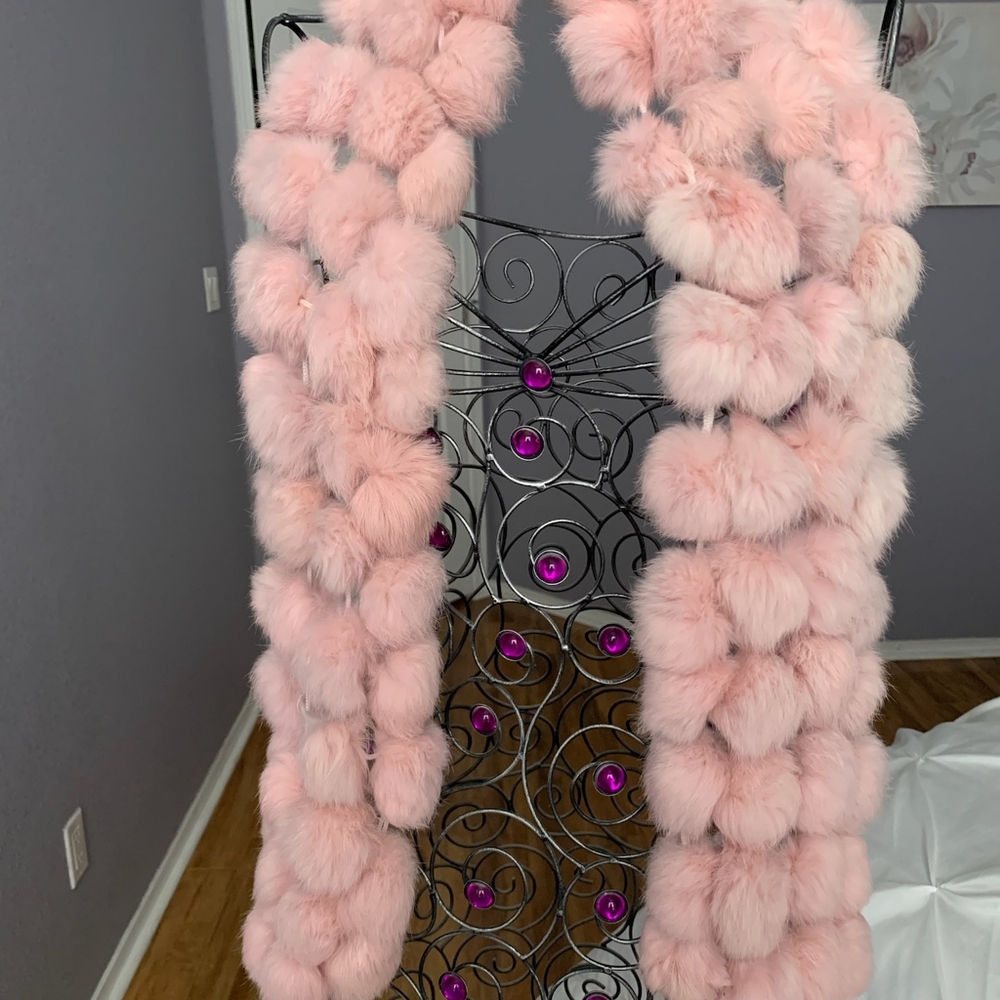 Pink rabbit scarf